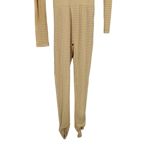 Ricki Brazil Au Naturel Mesh Stirrup Catsuit Jumpsuit Size Small - Picture 7 of 8